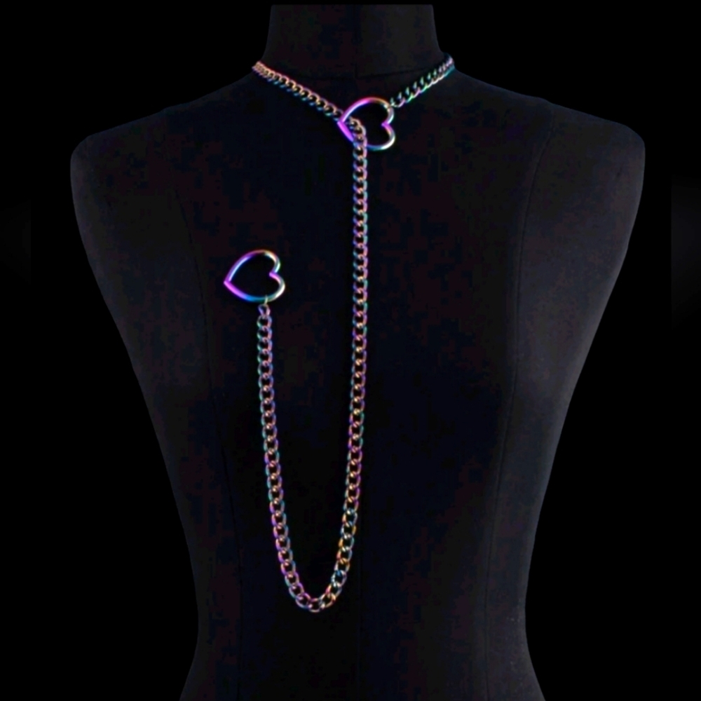 Long slip chain necklace